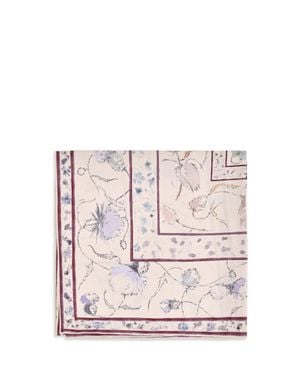 Loro Piana Giardino Delle Eccellenze Silk Scarf Ivory - Pink
