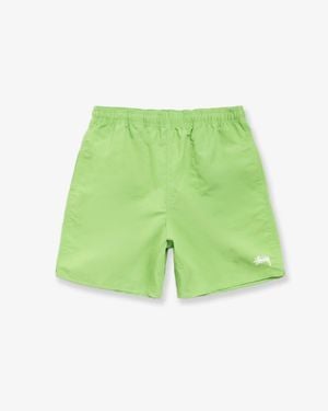 Stussy Nylon Swim Trunks With Logo - Green