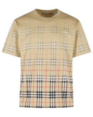 Burberry 'Ryan' Sand Cotton T-Shirt - White