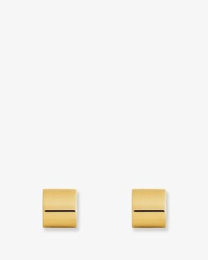 TOTEME Brass Huggie Earrings - Metallic