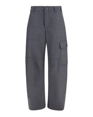 Brunello Cucinelli Barrel Cargo Trousers - Blue