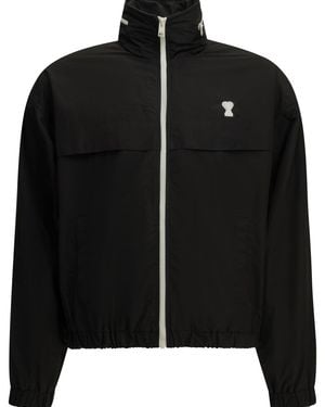 Ami Paris Ami De Coeur Windbreaker - Black