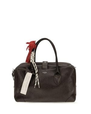 Golden Goose Vita Medium Leather Travel Bag - Black