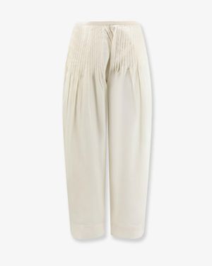 LAMRONS Trousers Wide-Leg - White