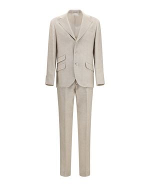 Brunello Cucinelli Hopsack Suit - Natural