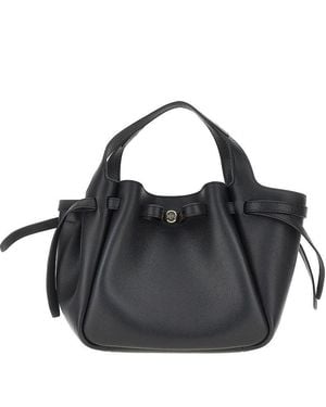 Tory Burch Romy Grained Leather Bag - Black