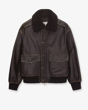 DUNST Leather Jacket Brushed - Black
