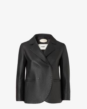 Fendi "Selleria" Double Breasted Jacket - Black