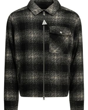 Moncler Checkered Overshirt Jacket - Black