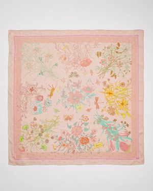 Gucci Silk Scarf - Pink