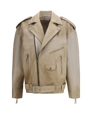 Golden Goose Journey Leather Jacket - Natural