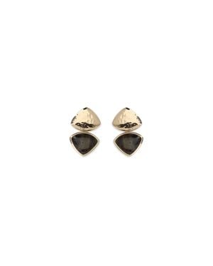 Self-Portrait Two-Tone Speckled Enamel Earrings - White