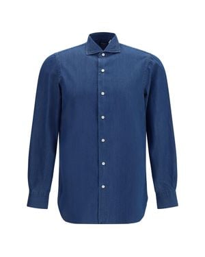 Finamore 1925 Napoli Shirt Blu - Blue