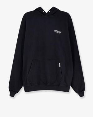 Represent Cotton Sweatshirt With Printed Logo On The Front - Blue