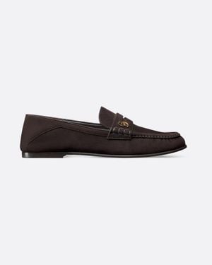 Dior Time Suede Loafers - Black