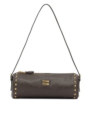 Miu Miu Small Leather Shoulder Bag - Metallic