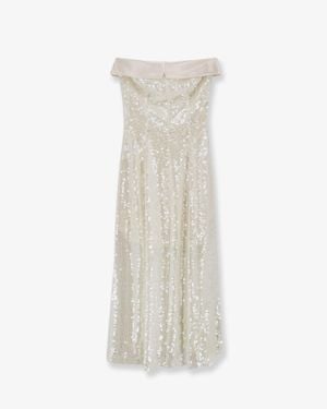 Alberta Ferretti Dress With Sequins - White