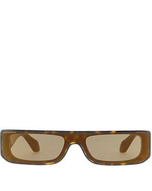 Alaïa Rectangular Shield Sunglasses - Brown