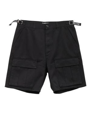 Celine Cargo Cotton Bermuda Shorts - Black