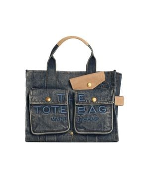 Marc Jacobs The Tote Cargo Medium Denim Bag - Blue