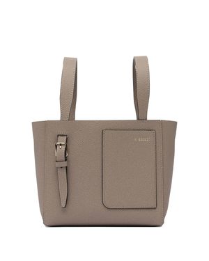 Valextra "Soft Micro" Bucket Bag - White