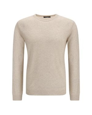Aragona Cashmere Crewneck Jumper Cashmere-Linen - White