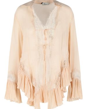 Blumarine 'Amberlight' Viscose Shirt - Natural