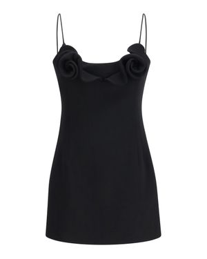 Magda Butrym Short Wool-Blend Dress - Black