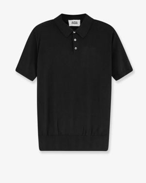 Alpha Studio Polo Shirt Cotton-Silk - Black