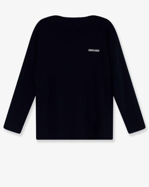 Miu Miu Wool Jumper With Lettering Logo - Blue