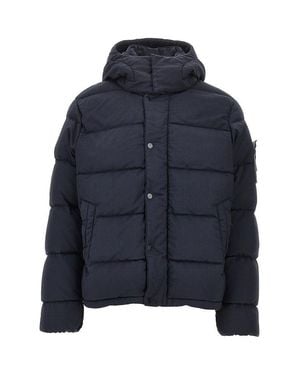 Stone Island Wool Ripstop-Tc_S. I. Ghost Padded Jacket - Blue