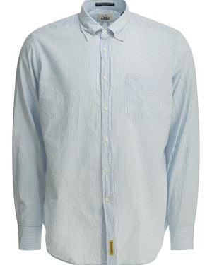 B.D. Baggies "Bradford Seersucker" Casual Shirt - Blue