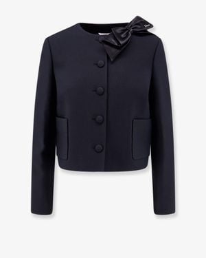 Dior Structured Wool And Silk Blazer - Blue