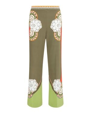 La DoubleJ Ambrosia Print Straight-Leg Pants - Green