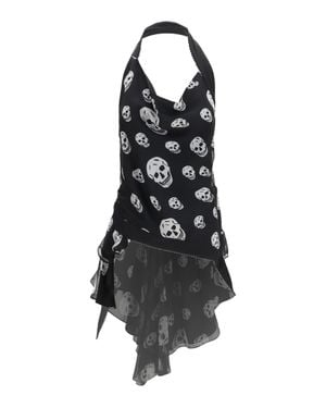 McQueen Halter Silk Scarf - Black