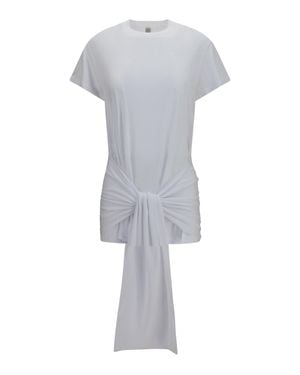 TOTEME T-Shirt Draped-Waist Jersey - Grey