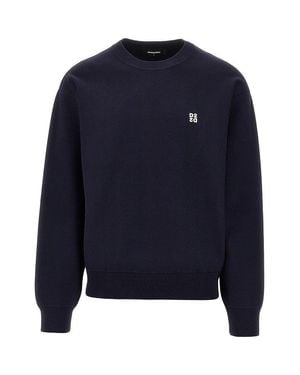 DSquared² Knitted Sweater With Logo - Blue
