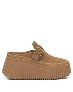 Chloé Chloé Nama Sabot Court Shoes - Brown