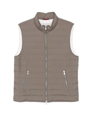 Brunello Cucinelli Zippered Sleeveless Jacket - Gray