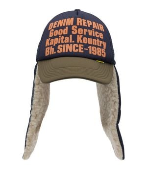 Kapital Denim Repair Service Trucker Hat - Blue