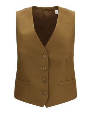 Burberry Textured Wool And Mohair Sleeveless Vest - Green