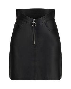 Fiorucci Mini Skirt Leather - Black