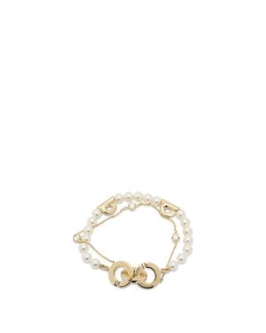 Ferragamo Double Strand Bracelet With Pearls - White