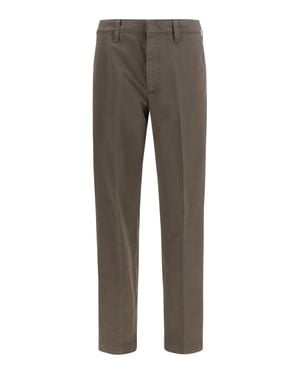 Prada Garment Dyed Cotton Pants Palude - Gray