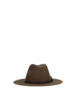 Brunello Cucinelli Felt Fedora Hat Moka - Brown