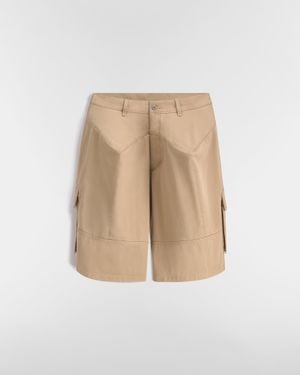 Dior "La Cigale" Cotton Shorts - Natural