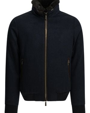 Moorer Bellati-Ls9 Bomber Jacket - Blue