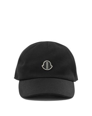 Rick Owens Baseball Cap With Logo X Moncler - Black