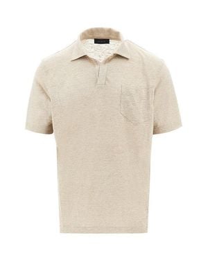 Sease 'Crew' Hemp Polo Shirt - Natural