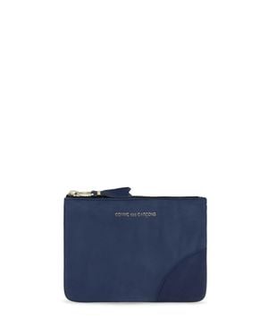 Comme des Garçons Leather Coin Purse - Blue